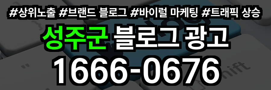성주군 블로그 광고