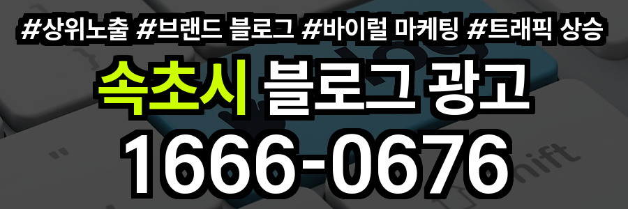 속초시 블로그 광고