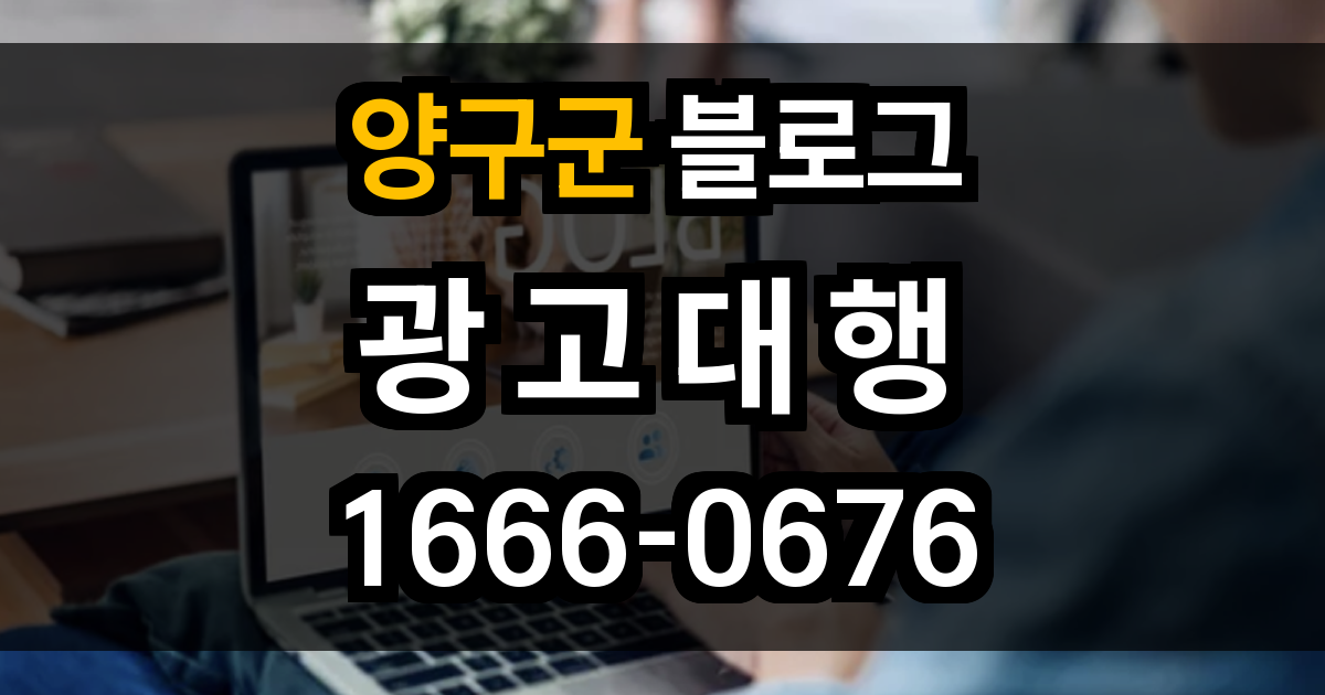 양구군 블로그 광고