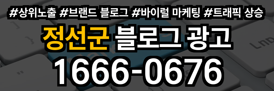 정선군 블로그 광고