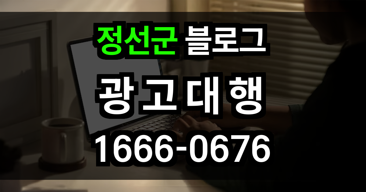 정선군 블로그 광고
