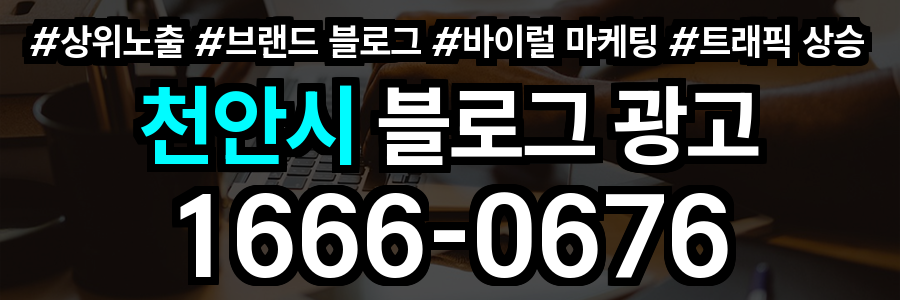 천안시 블로그 광고