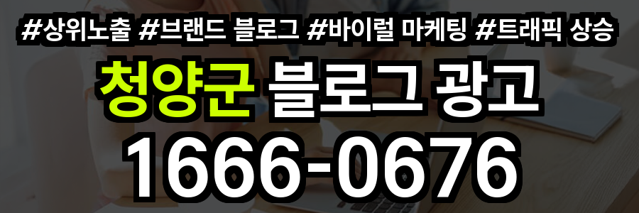 청양군 블로그 광고