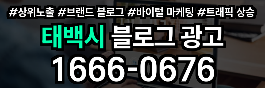 태백시 블로그 광고