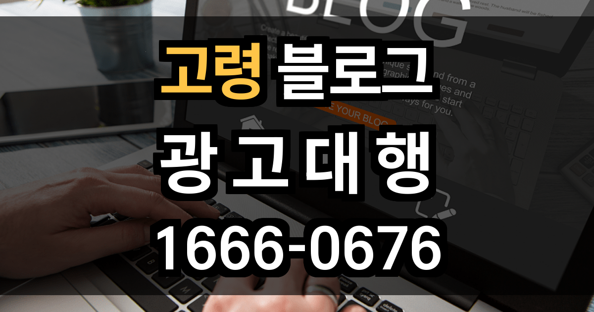 고령 블로그 광고