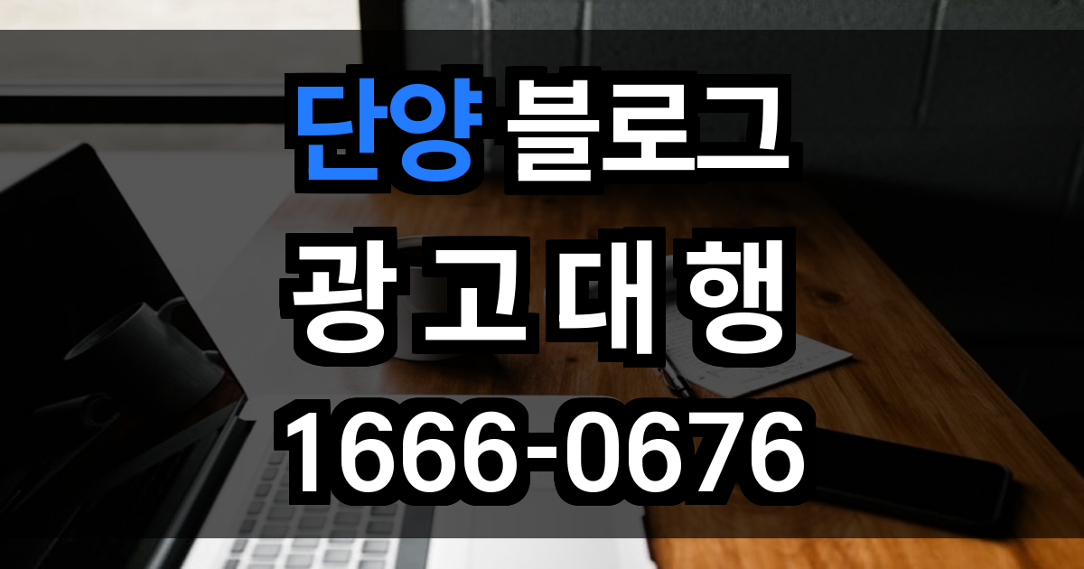 단양 블로그 광고