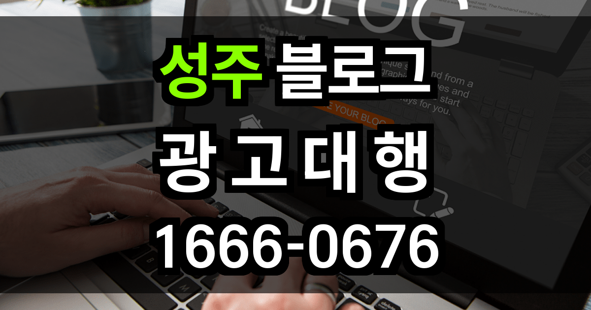 성주 블로그 광고