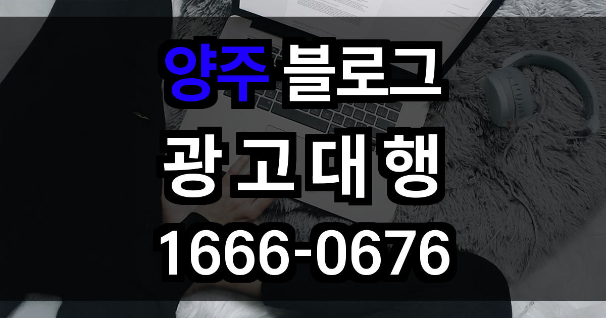 양주 블로그 광고