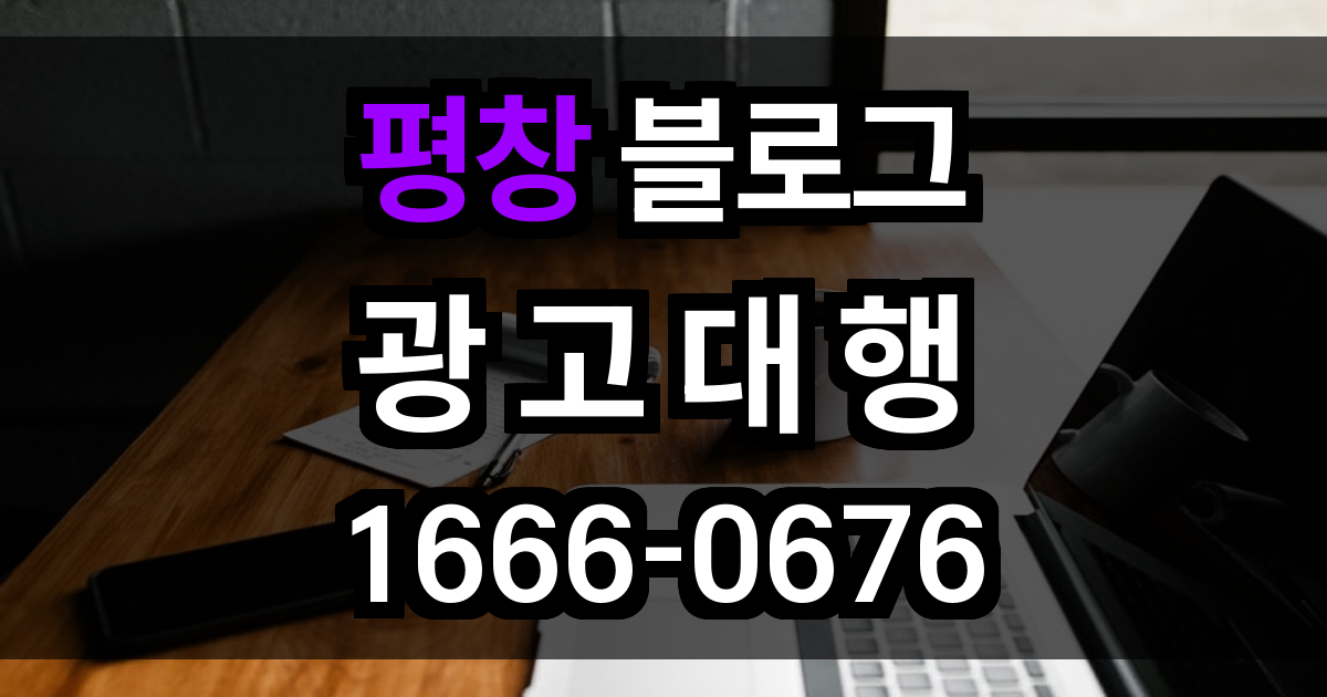 평창 블로그 광고
