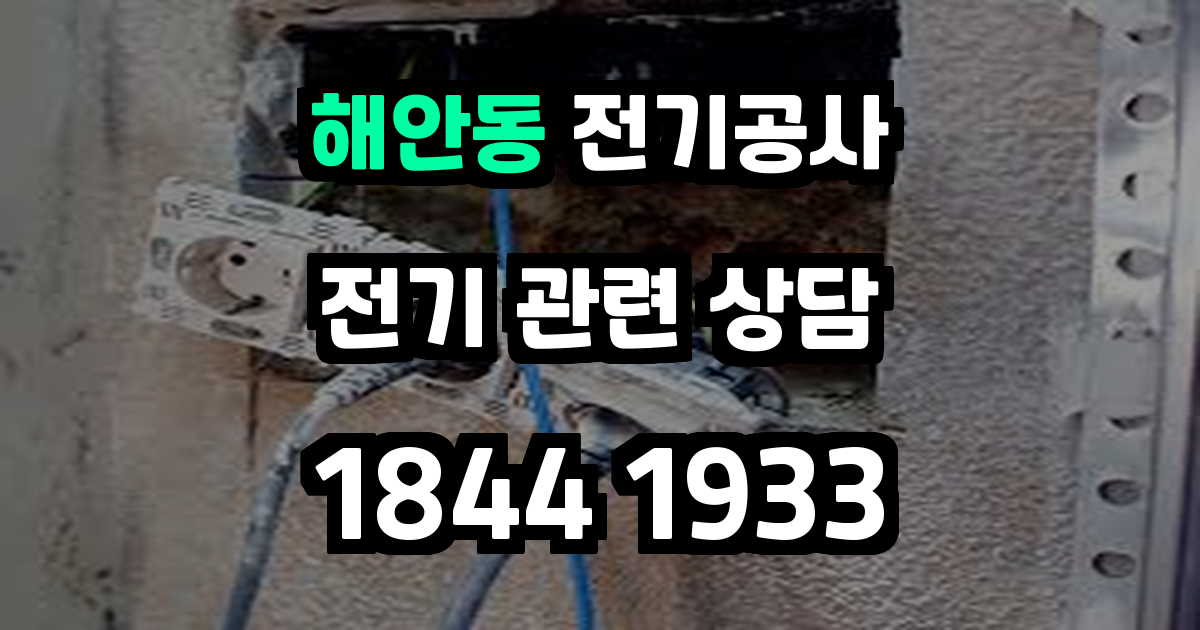 해안동 전기공사