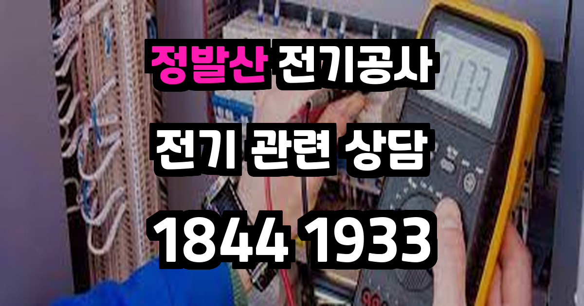 정발산 전기공사