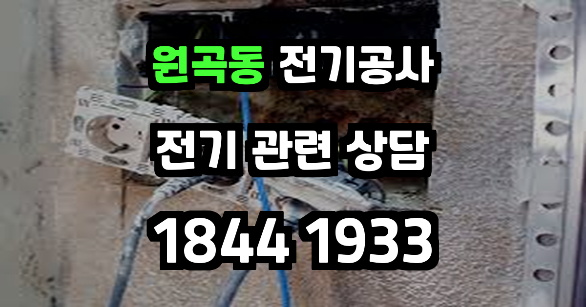 원곡동 전기공사