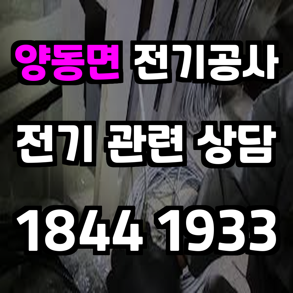 양동면 전기공사