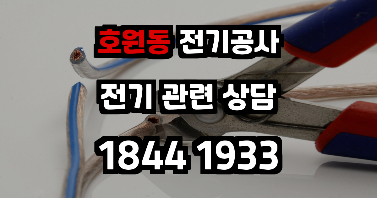 호원동 전기공사