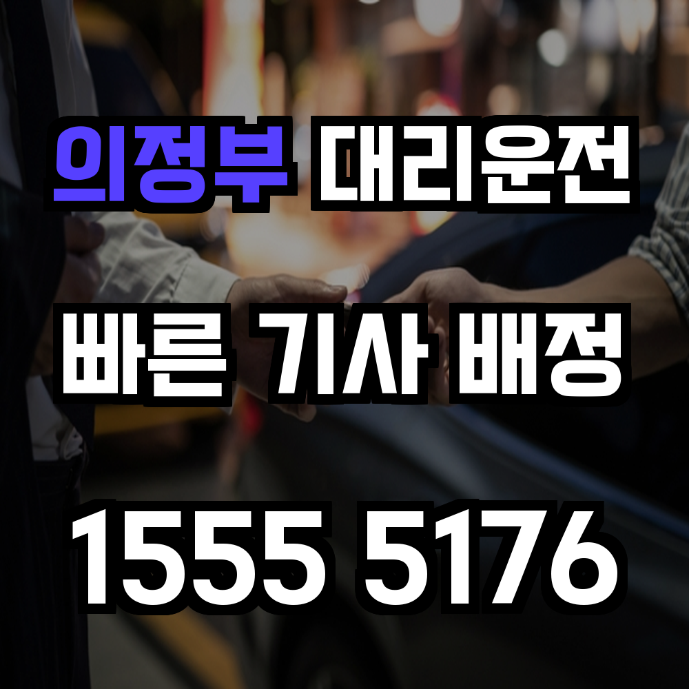 의정부 대리운전 수도권 북부 귀가도 걱정 없는 빠르고 안전한 선택