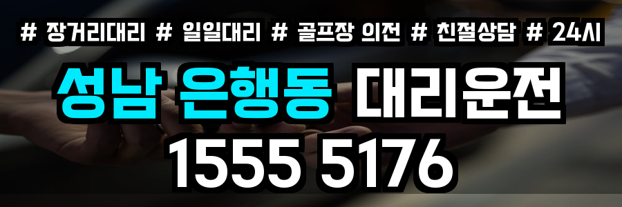 성남 은행동 대리운전