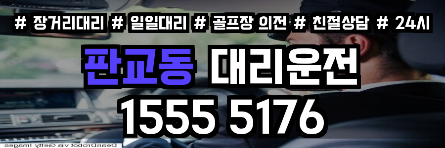 판교동 대리운전