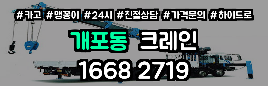 개포동 크레인 비용