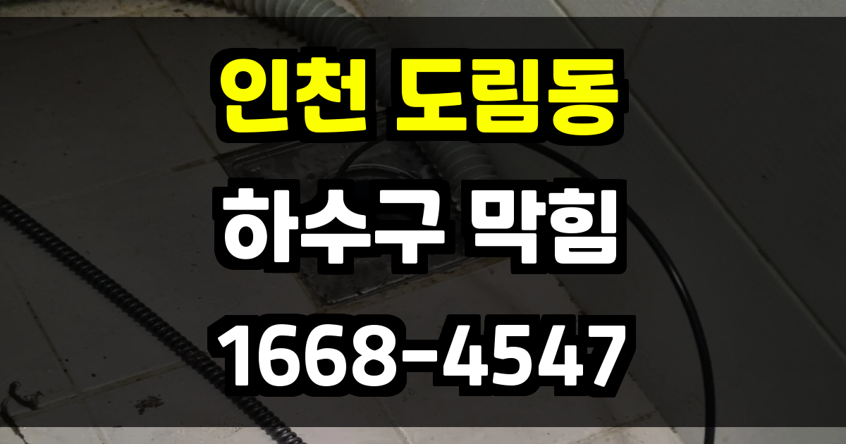 도림동하수구막힘