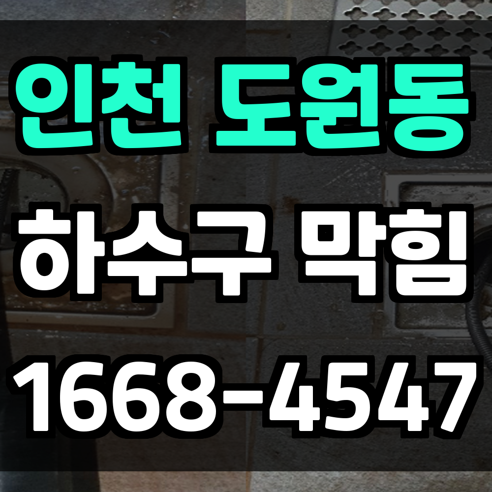 도원동 하수구막힘 불편함을 최소화하는 전문 배관 해결 서비스