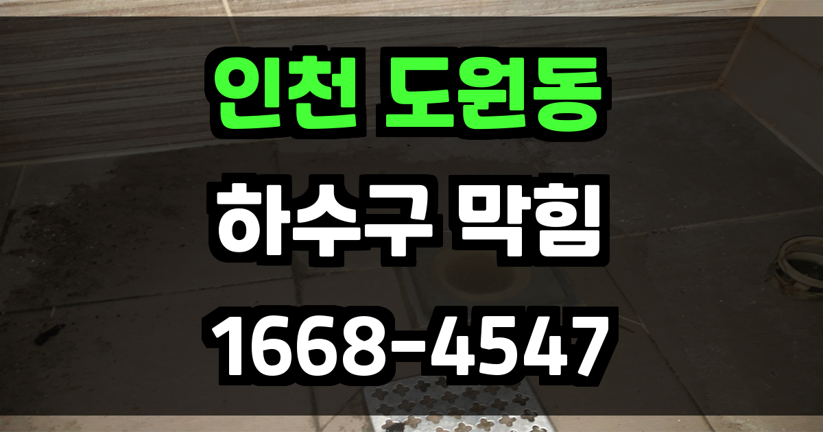 도원동하수구막힘