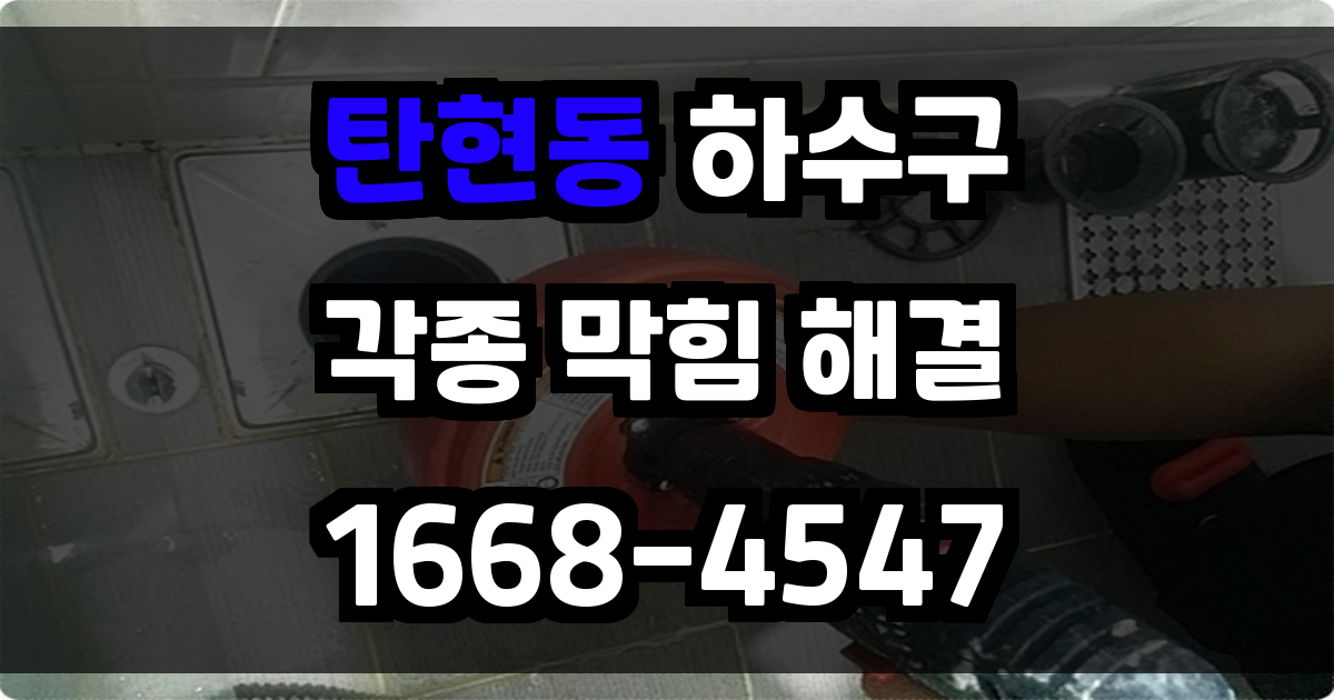 탄현동하수구막힘