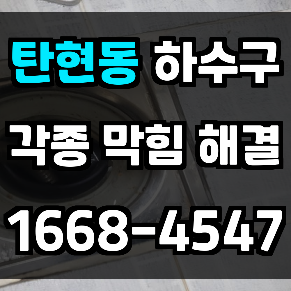 탄현동 하수구막힘 발생 시 방치하면 곧바로 일상에 불편이 다가옵니다