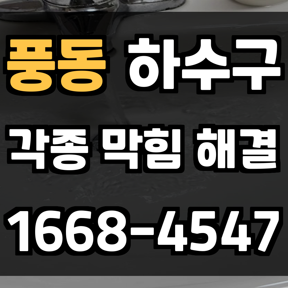 풍동 하수구막힘 발생 시 초기 조치가 생활 환경을 좌우합니다