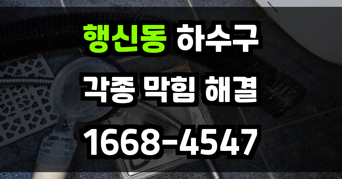 행신동하수구막힘