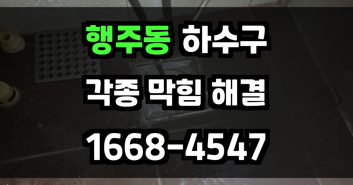 행주동하수구막힘