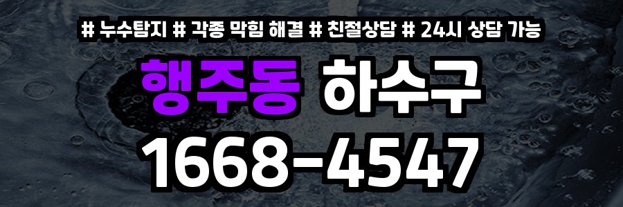 행주동하수구막힘