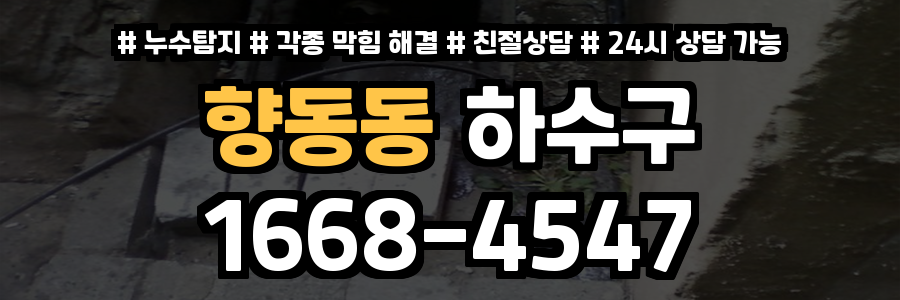 향동동하수구막힘