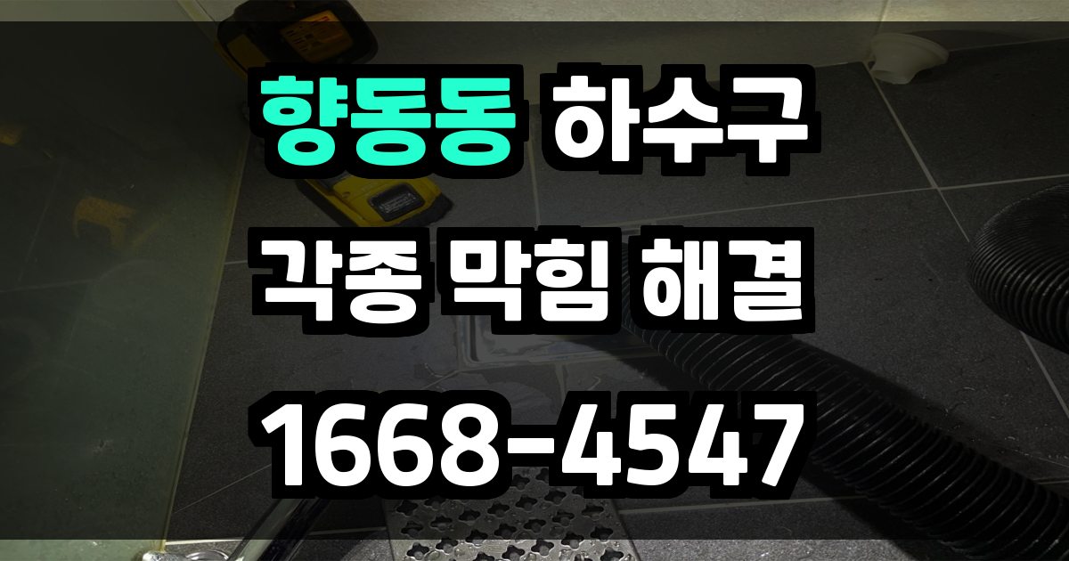 향동동하수구막힘
