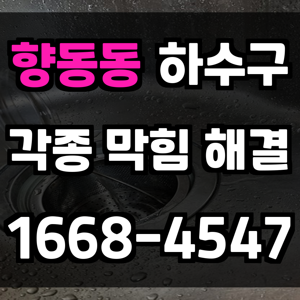 향동동 하수구막힘 빠르게 해결해야 쾌적한 주거환경을 지킬 수 있습니다
