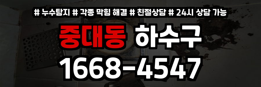 중대동하수구막힘
