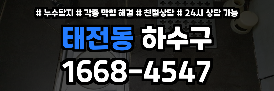 태전동하수구막힘