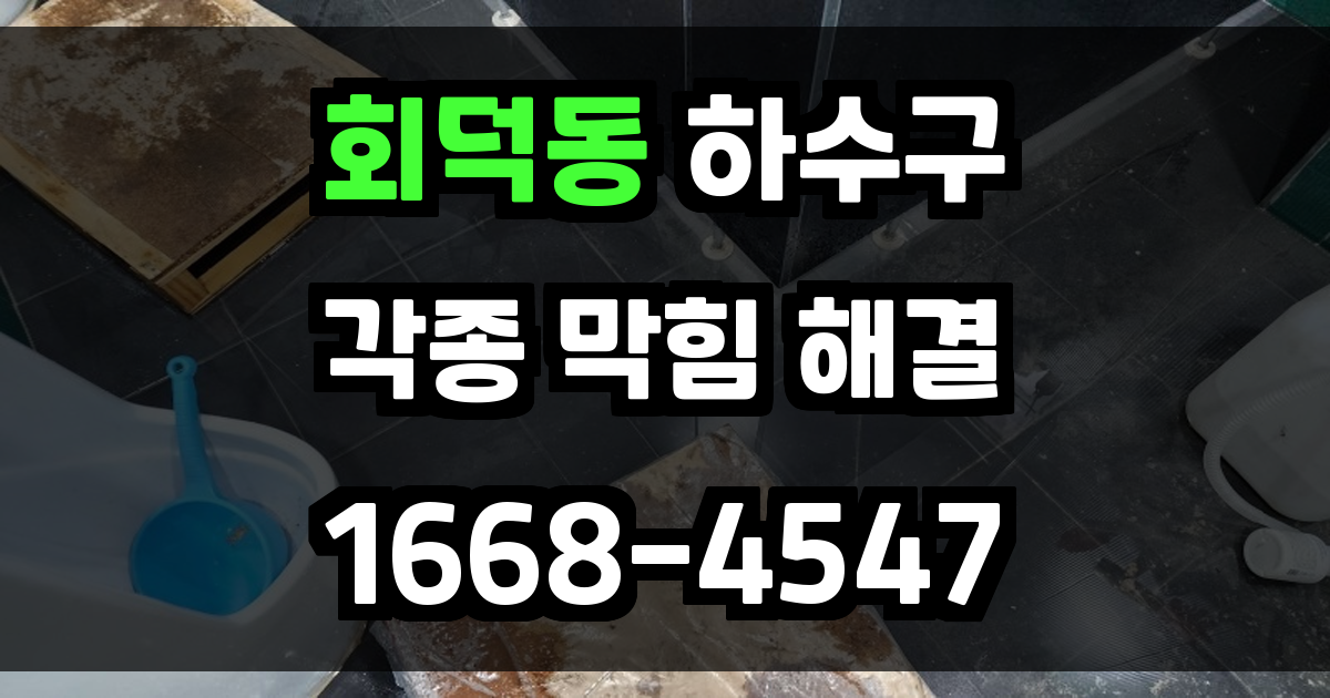 회덕동하수구막힘