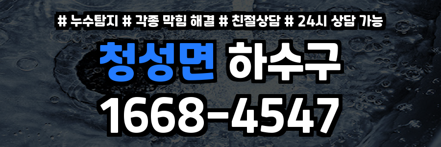 청성면하수구막힘