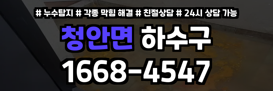 청안면하수구막힘