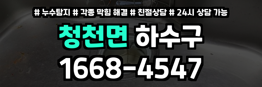 청천면하수구막힘