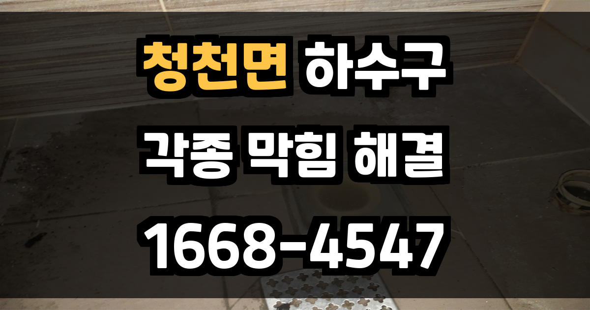 청천면하수구막힘