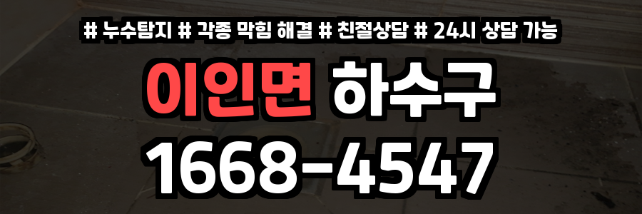 이인면하수구막힘
