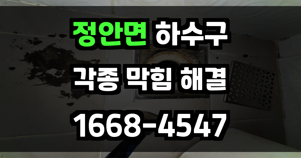 정안면하수구막힘