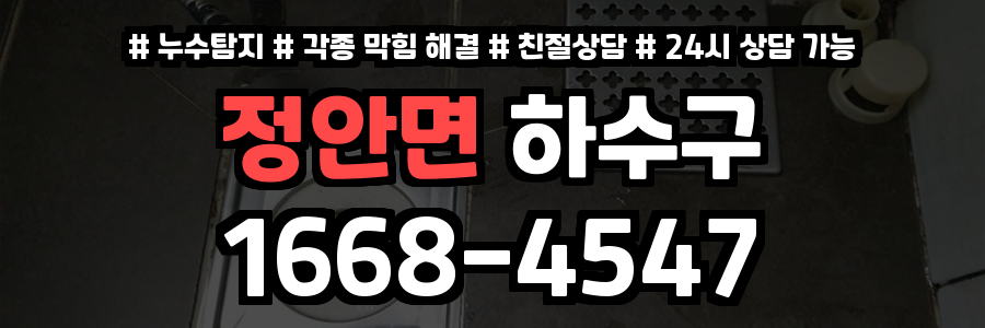 정안면하수구막힘