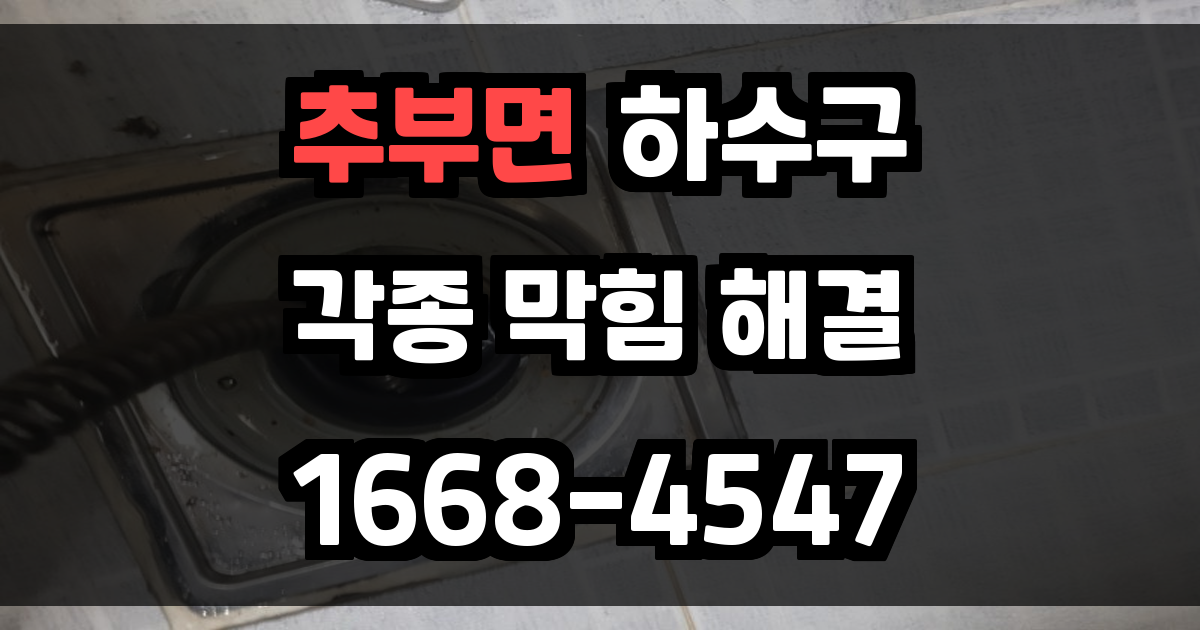추부면하수구막힘