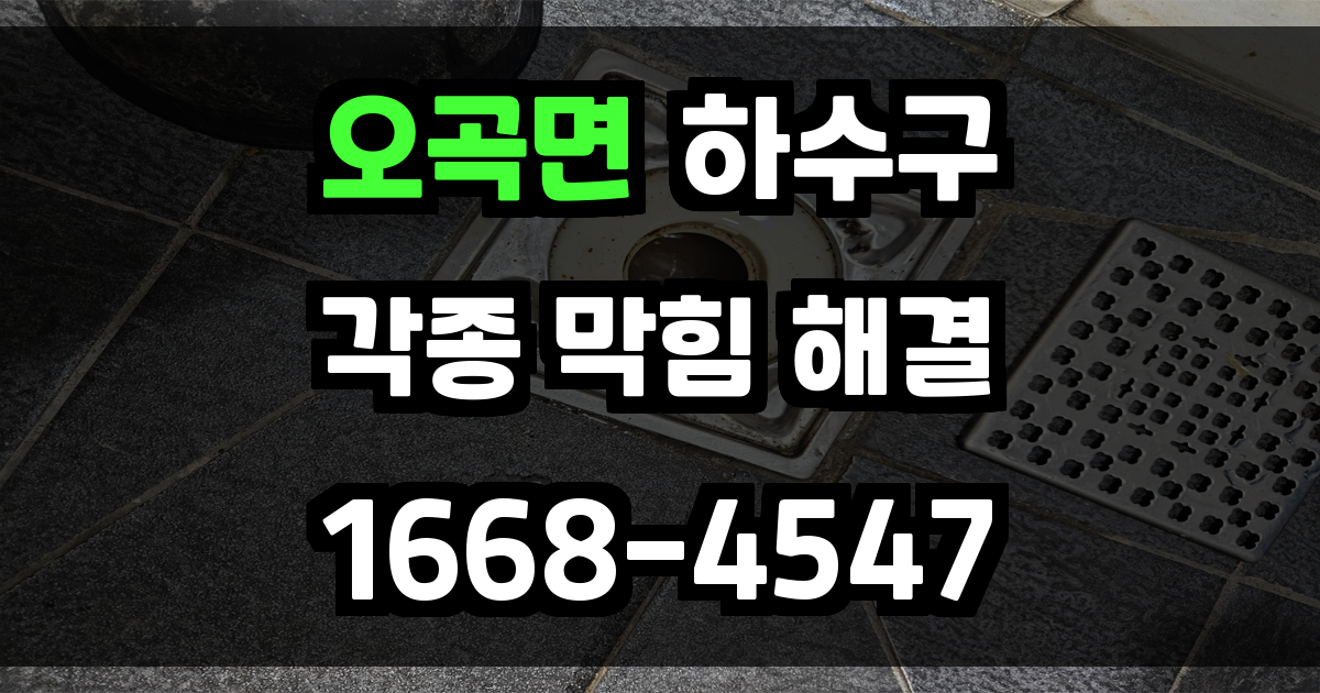 오곡면하수구막힘