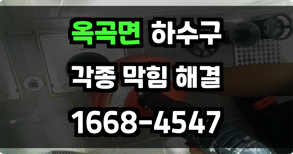 옥곡면하수구막힘