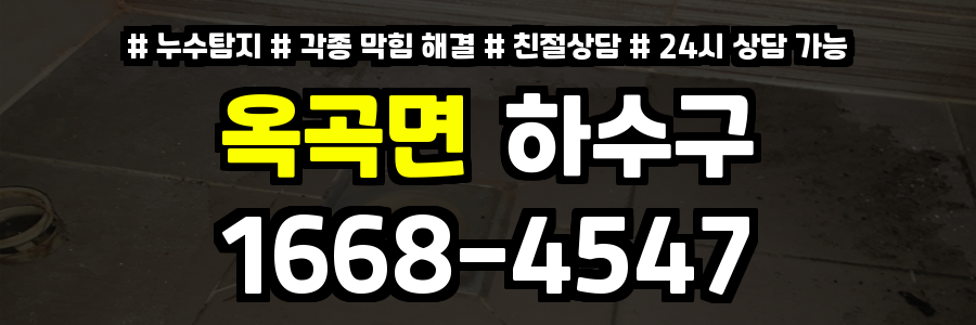 옥곡면하수구막힘