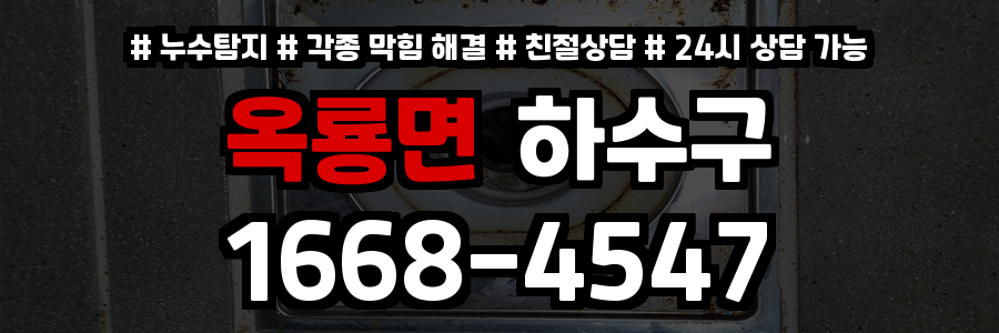 옥룡면하수구막힘