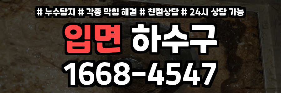 입면하수구막힘